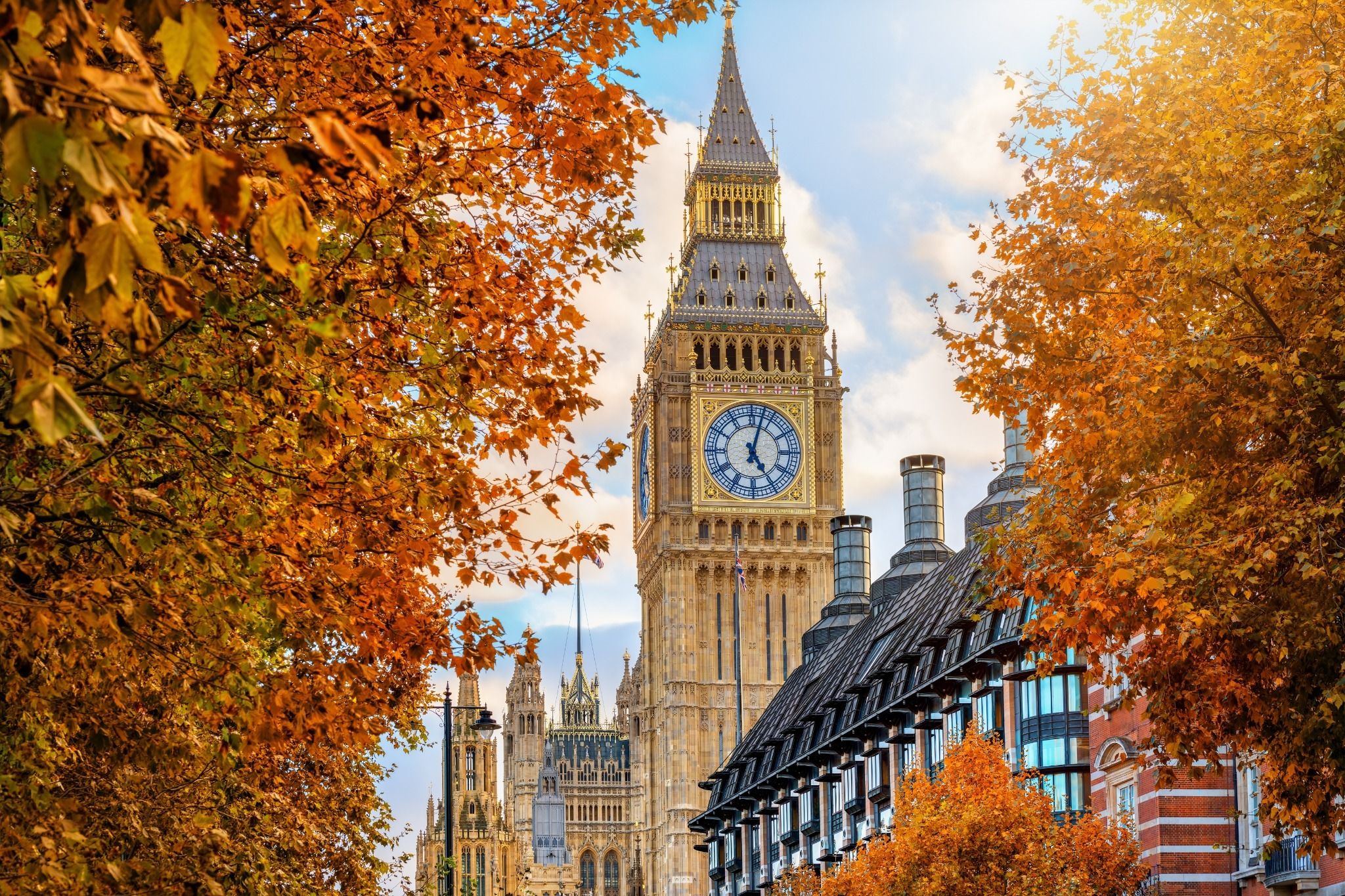 Westminster, London, in autumn.